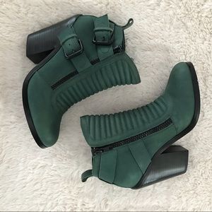Emerald Green Booties